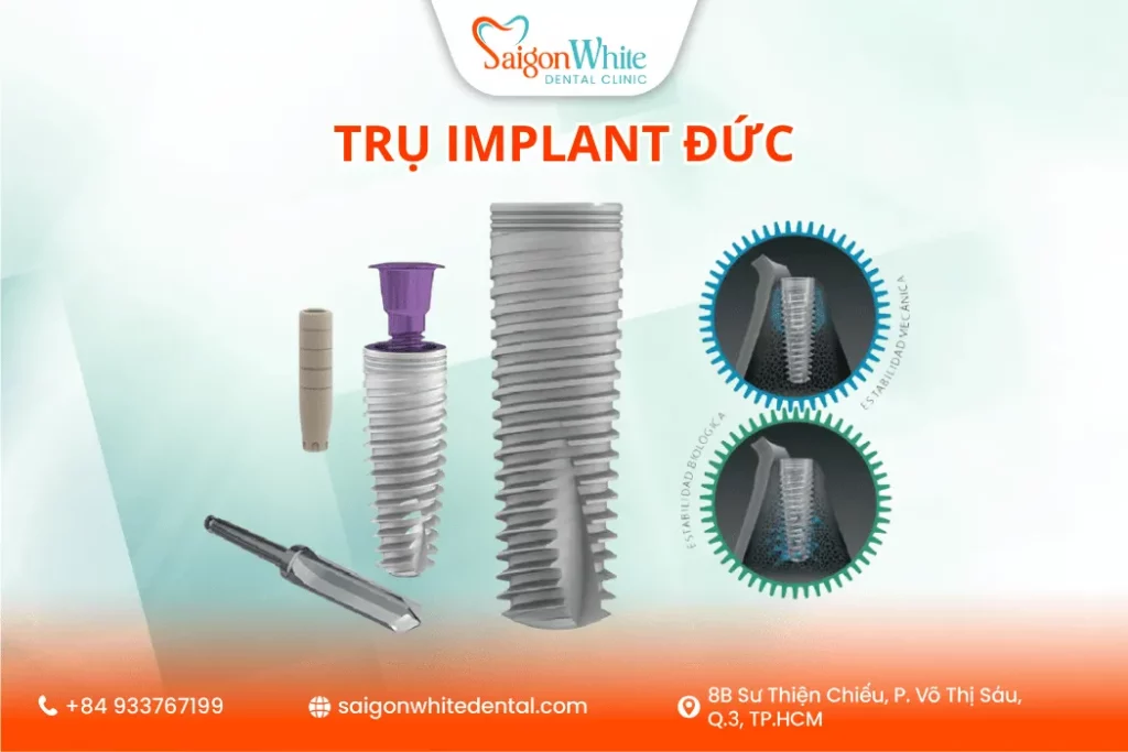 Công nghệ sản xuất trụ implant Đức