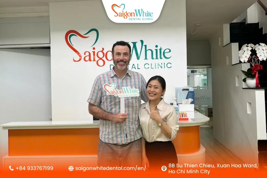 After laser zoom teeth whitening at Saigon White Dental Clinic