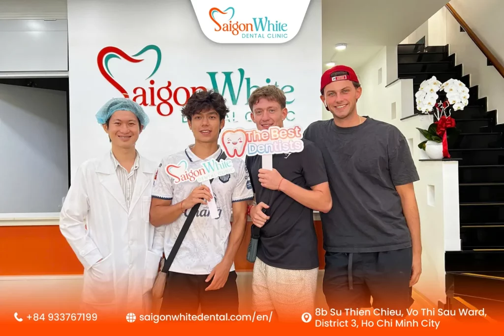 Foreign customers at Saigon White dental clinic