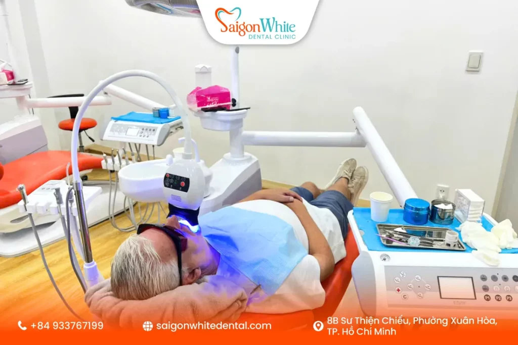 Laser teeth whitening at Saigon White Dental Clinic