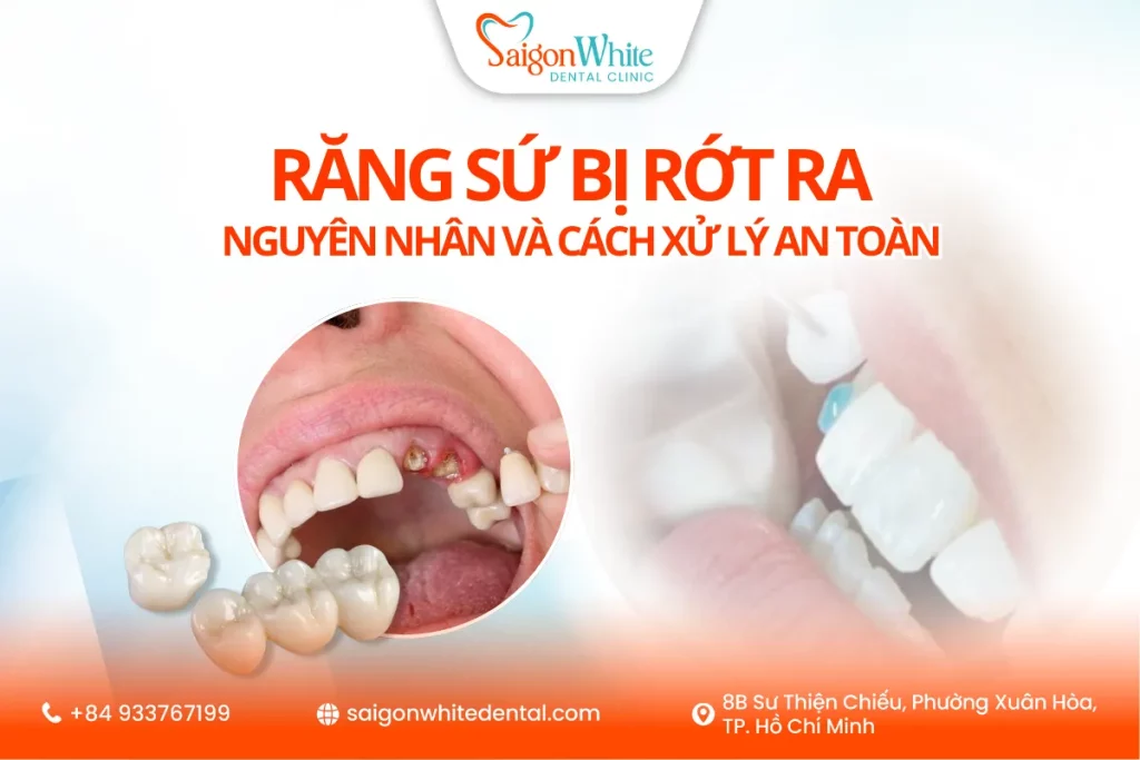 Răng sứ bị rớt ra – Nguyên nhân và cách xử lý an toàn