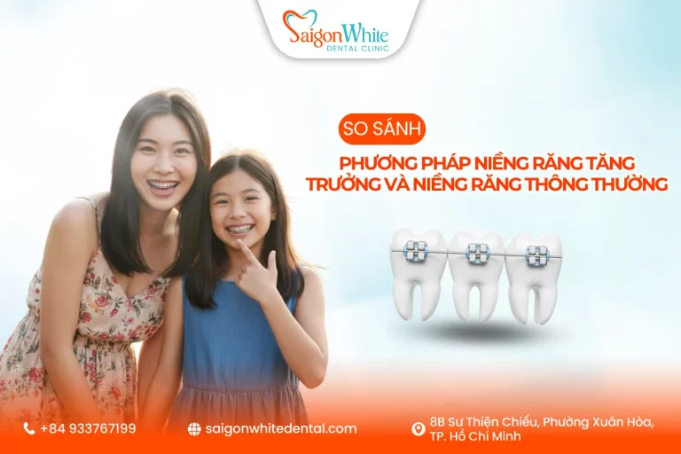 So sánh phương pháp niềng răng tăng trưởng và niềng răng thông thường
