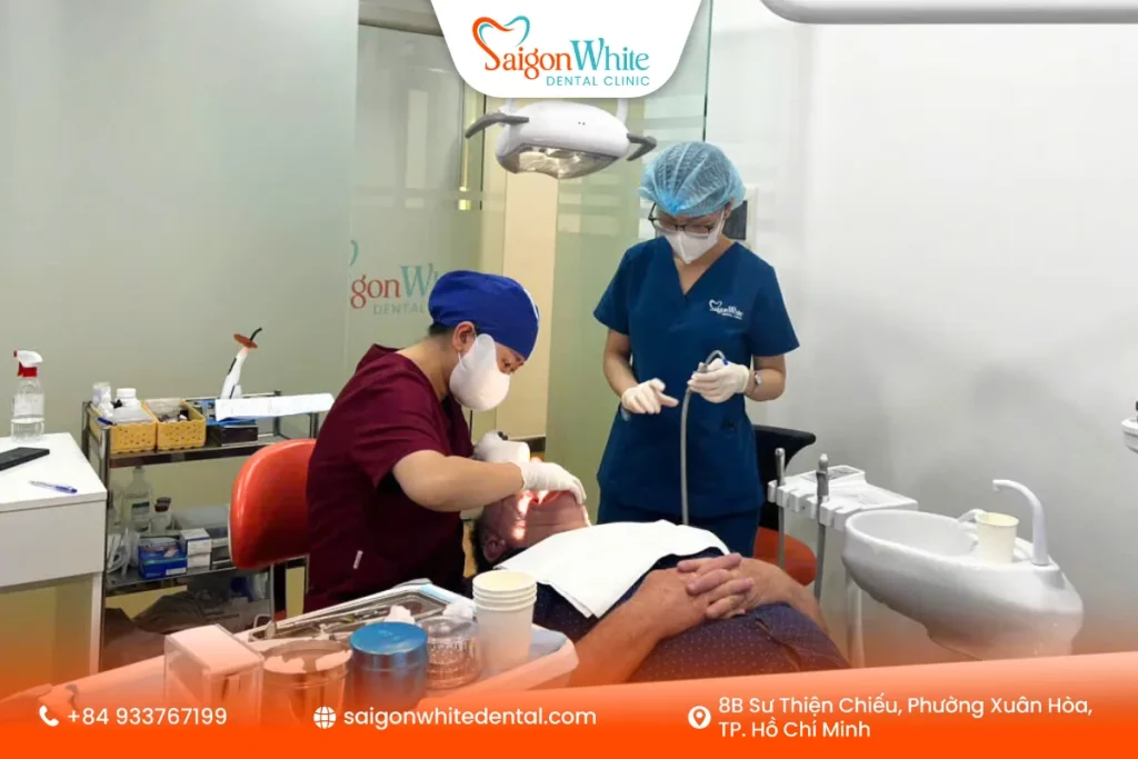 uy trình làm răng tháo lắp 1 răng tại nha khoa Sài Gòn White