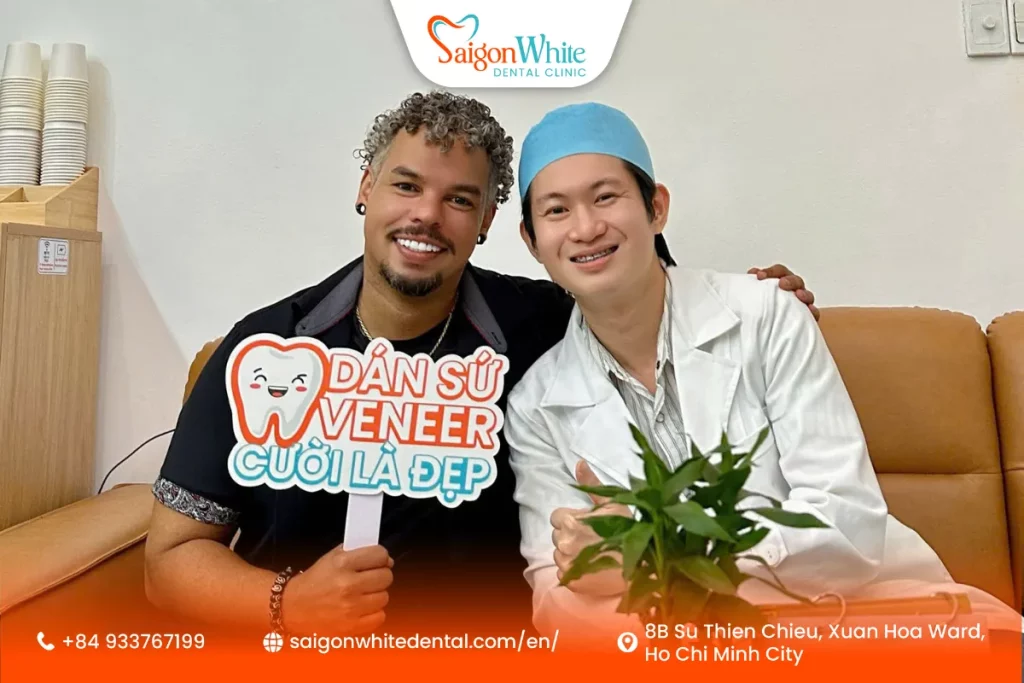 An international customer chose veneer services at Saigon White Dental Clinic